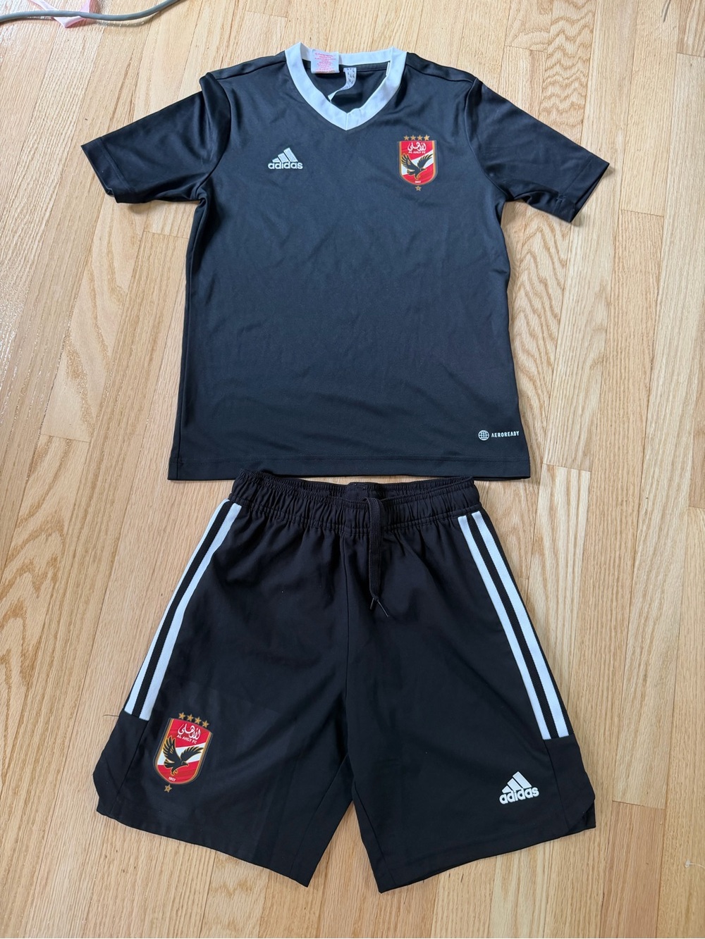 Adidas Kids Black Soccer Jersey & Shorts Set